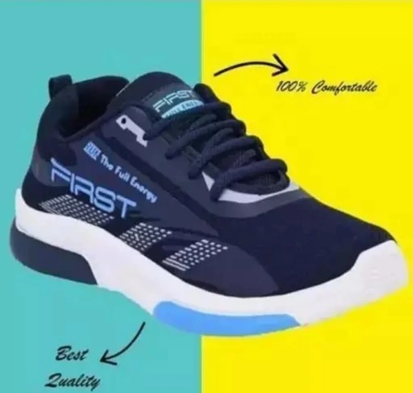 WALK HIGHER Trendy & Stylish Running Shoes For Men (Blue) - 7