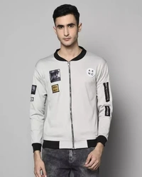 DANISH ZEHEN BOMBER STYLE ZIPPER T-SHIRT FOR MENS - L