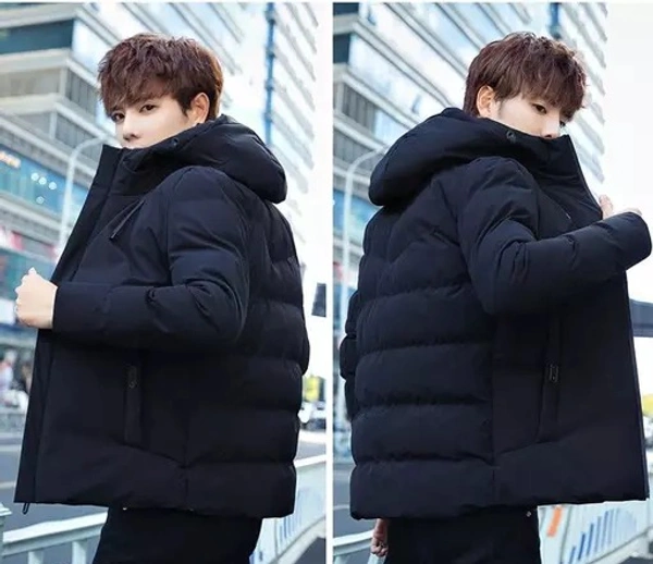 Mens Winter Bomber Jacket (Black) - M