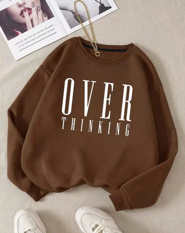 Pretty Fashionista Trendy Fashionable Printed Sweatshirt For Women's - S