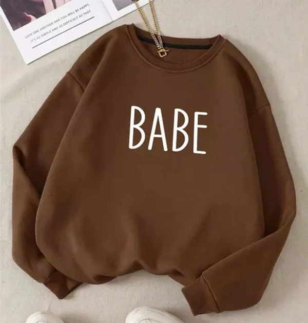 Pretty Fashionista Trendy Fashionable Printed Sweatshirt For Women's - M