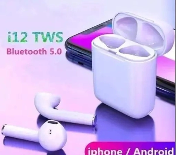 SME I12 Airpo earbuds -Bluetooth Wireless Earbuds Bluetooth Headset (White, True Wireless) I12 Airpod -Bluetooth Wireless Earbuds Bluetooth Headset (White, True Wireless) bluetooth headphone and earphone - Free Size