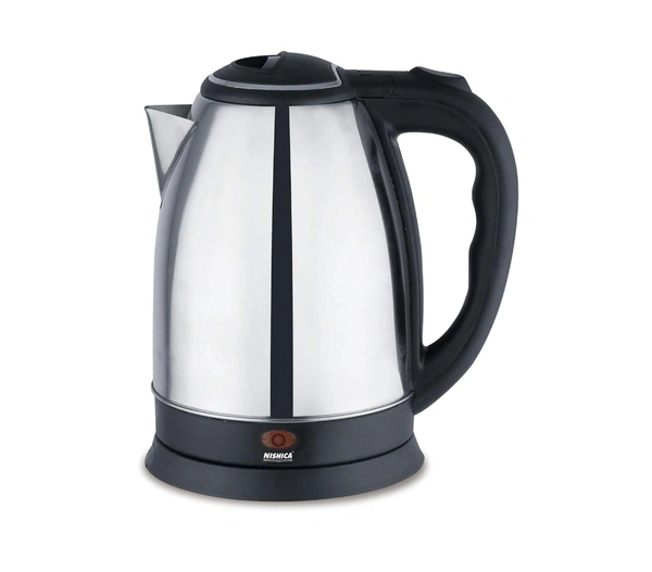 NISHIKA Nishica Electric Kettle (Stainless Steel) 1500W (1.8 Litre) Black - 1.L