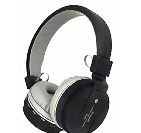 SH12 Wireless Bluetooth Headphone For Mobile With Mic With FM And SD Card Slot With Music And Calling Controls (Multicolor) - Free Size