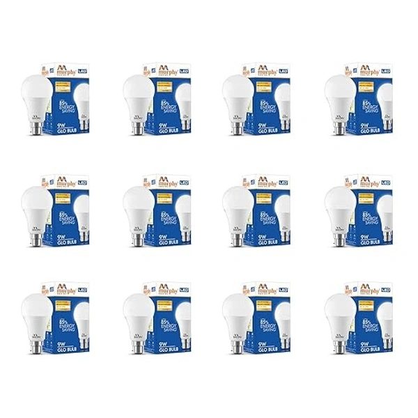 Murphy Led Bulb 9W Pack Of 12 - Free Size