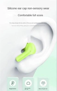 SSN Global Ultra pods Wireless LED Digital Display Transparent Headset 28h playtime S49 Bluetooth Headset (Green, True Wireless) - Free Size