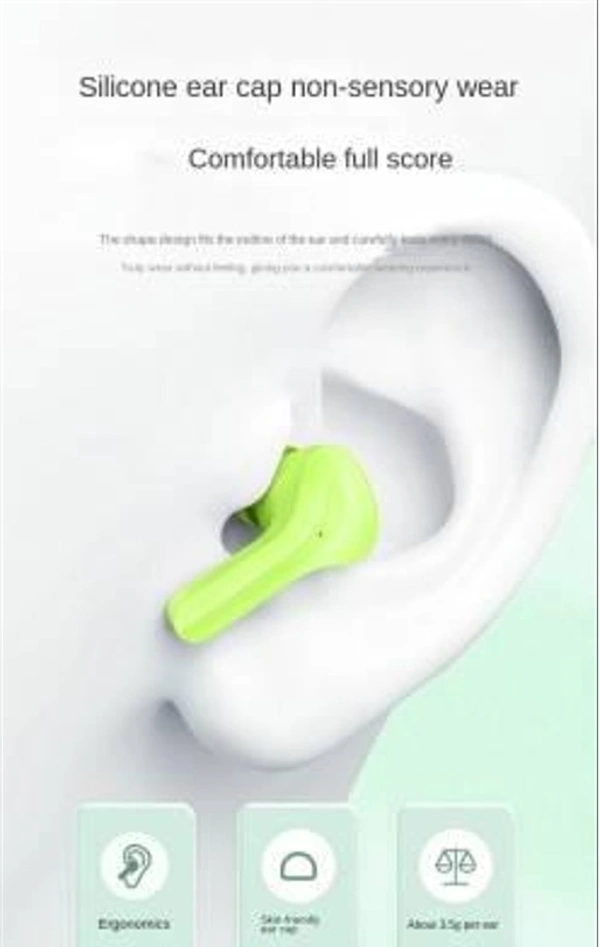 SSN Global Ultra pods Wireless LED Digital Display Transparent Headset 28h playtime S49 Bluetooth Headset (Green, True Wireless) - Free Size