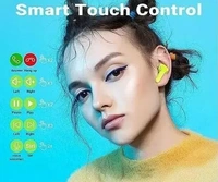 ultra pods T12 MAX Wireless Earbuds, Bluetooth Headphones with ENC Noise Canceling Translucent Earphones, HiFi Dual Stereo Microphone Mini in-Ear Earbuds with Charging Case and LED Digital Display GREEN - Free Size