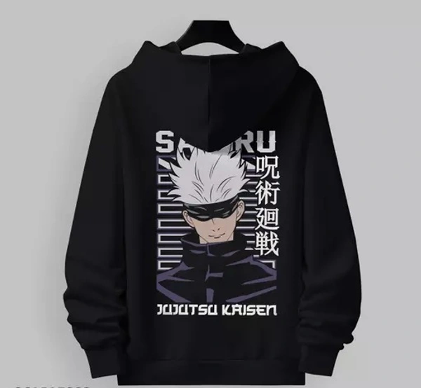 MENS ANIME PRINTED HOODIES 220GSM FLEECE - L