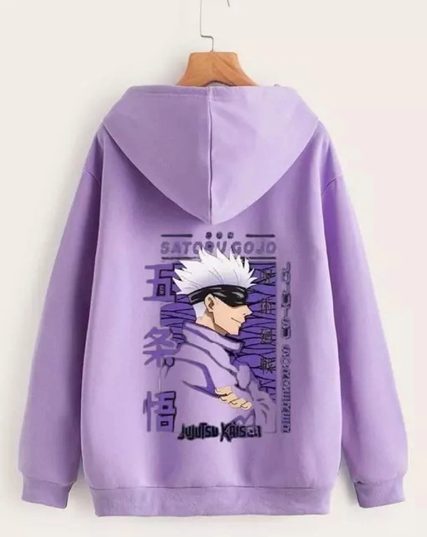 Full Sleeve Hood Neck Back Front Printed Men Sweatshirt - L