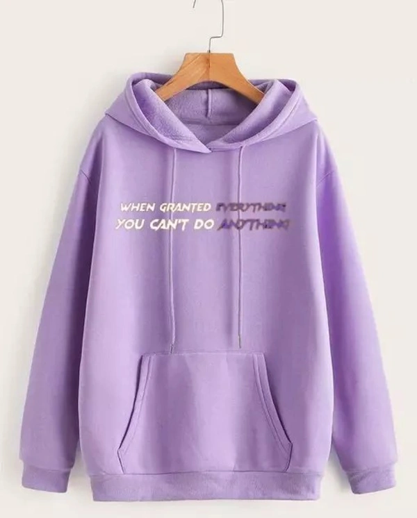 Full Sleeve Hood Neck Back Front Printed Men Sweatshirt - L