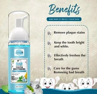 Teeth Whitening Foam Toothpaste Makes You Reveal Perfect & White Teeth, Natural Whitening Foam Toothpaste Mousse with Fluoride Deeply Clean Gums Remove Stains-60ml &50gm - Free Size