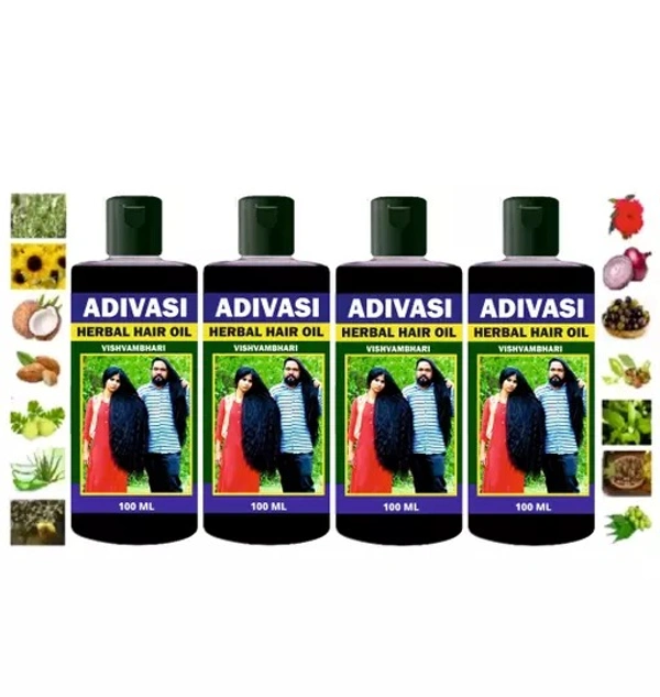 Clearance Mela Special,Adivasi Neelambari All Type of Hair Problem Herbal Growth Hair Oil Dandruff Control - Hair Loss Control - Long Hair - Hair Regrowth Hair Oil with Goodness of and Loki Oil Hair 100 ML Hair Oil(100 ml)-PACK-4 - Free Size