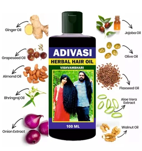 Clearance Mela Special,Adivasi Neelambari All Type of Hair Problem Herbal Growth Hair Oil Dandruff Control - Hair Loss Control - Long Hair - Hair Regrowth Hair Oil with Goodness of and Loki Oil Hair 100 ML Hair Oil???(100 ml)-PACK-1 - Free Size