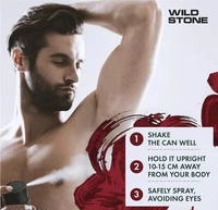 Wild Stone Ultra Sensual Deodorant for Men, Long Lasting Intense Fragrance, Pack of 2 (150ml each) - Free Size