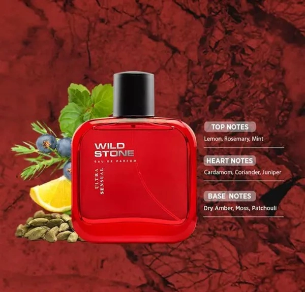 Wild Stone Ultra Sensual Spray Perfume for Men 50 ML - Free Size