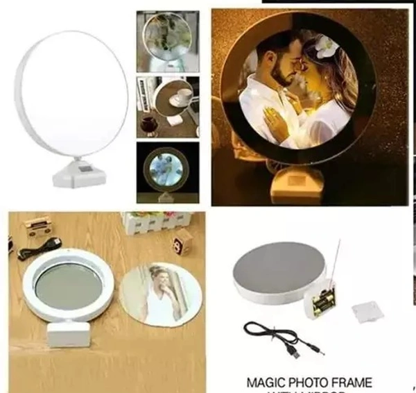 SAMAR MAGIC MIRROR PHOTO FRAME CUSTOMISED GIFT FOR BEST FRIEND , MOM , DAD , BIRTHDAY , ANNIVERSARY BEST GIFT - Free Size