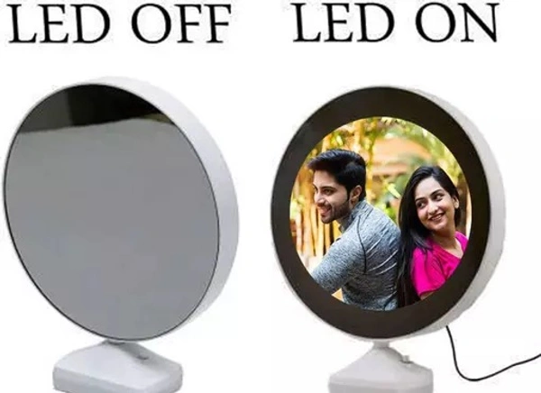 SAMAR MAGIC MIRROR PHOTO FRAME CUSTOMISED GIFT FOR BEST FRIEND , MOM , DAD , BIRTHDAY , ANNIVERSARY BEST GIFT - Free Size