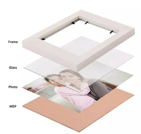 Samar Crafts™ A4 Size Photo Frame For Wall White Picture Frame For Home and Office Decoration (White -A4-4 Frame) - Free Size