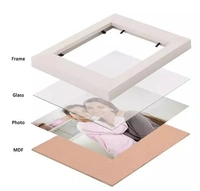 A4 SIZE WOOD PHOTO FRAME ( set of 6 white and black frame AND BROWN ) - Free Size