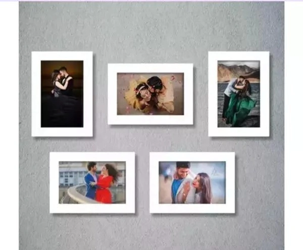 Samar Creations Photo Frame with White Border Set of 5 - Free Size