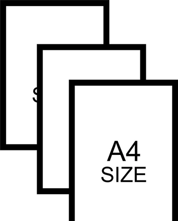 Samar Craft Photo Frame A4 Black (Pack of 3) - Free Size
