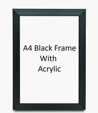 Samar Craft Photo Frame A4 Black (Pack of 3) - Free Size