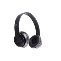GKA P47 Wireless Bluetooth Headphones 5.0+EDR with Volume Control, HD Sound and Bass, Mic, SD Card Slot - Free Size