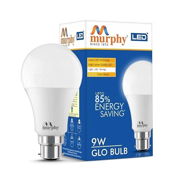 Murphy 9W B22D BEE 3 Star Rated LED Cool Day White Bulb, Pack of  1