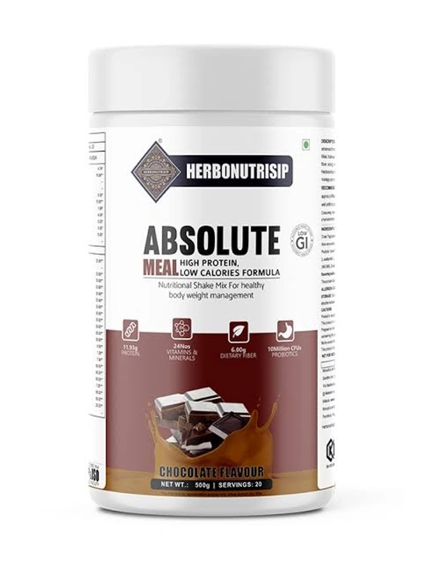 Herbonutrisip Absolute Meal Shake 500G - Chocolate
