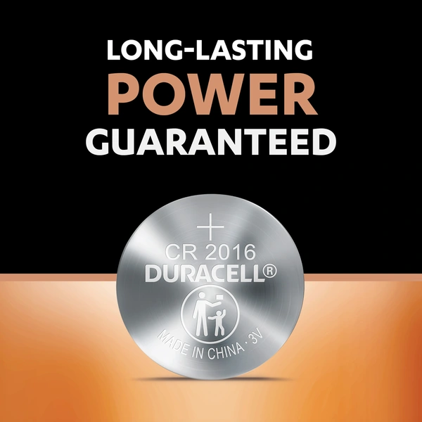 Duracell Specialty CR2016 Lithium Coin Battery 3V – Pack of 2