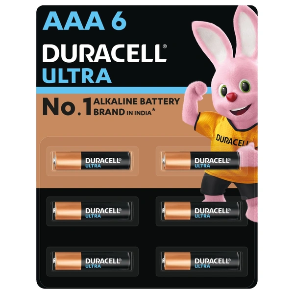 Duracell Ultra AAA Alkaline Batteries – Long-Lasting Power for High-Drain Devices - 6BL