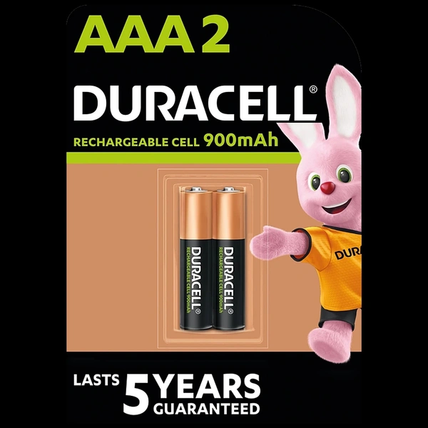 Duracell Rechargeable AAA Battery – 900mAh, Long-Lasting & Reliable Power - 2BL