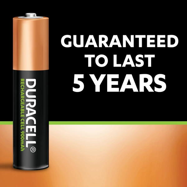 Duracell Rechargeable AAA Battery – 900mAh, Long-Lasting & Reliable Power - 2BL