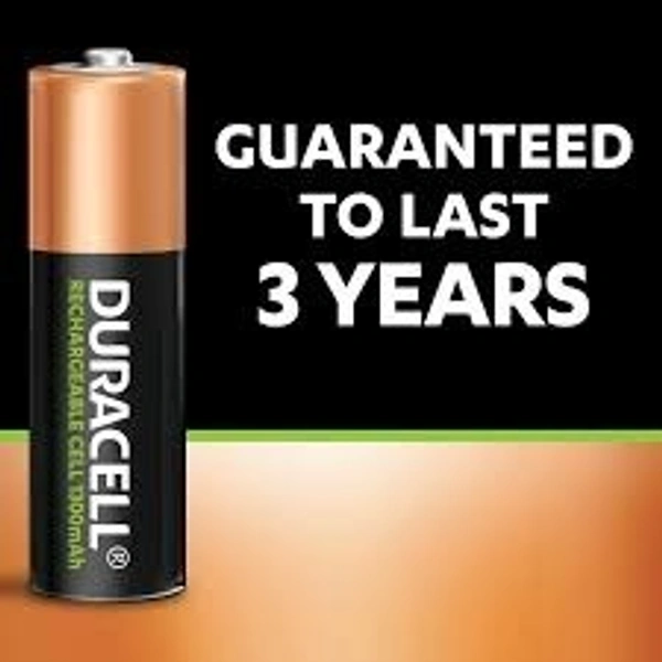 Duracell Rechargeable AA Battery – 1300mAh Long-Lasting Power - 2BL