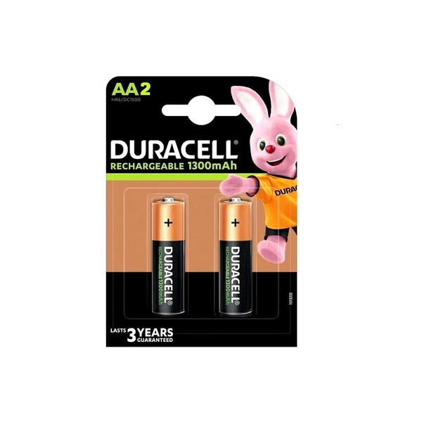 Duracell Rechargeable AA Battery – 1300mAh Long-Lasting Power - 2BL