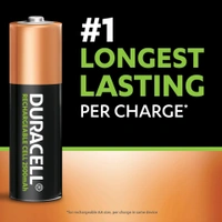 Duracell Rechargeable AA Battery – 2500mAh | Long-Lasting & Eco-Friendly Power - 4BL