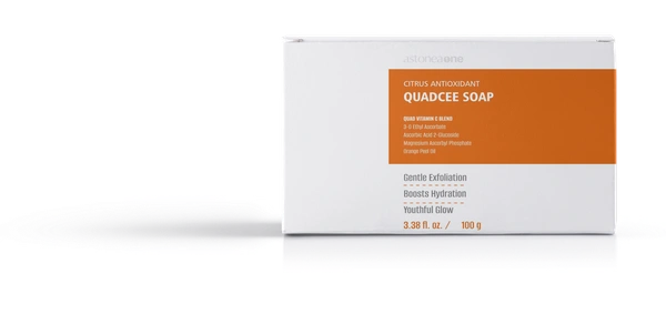 Astoneaone Quadcee Vitamin C Soap with Orange Peel Oil – Gentle Cleansing Bar, 100 g