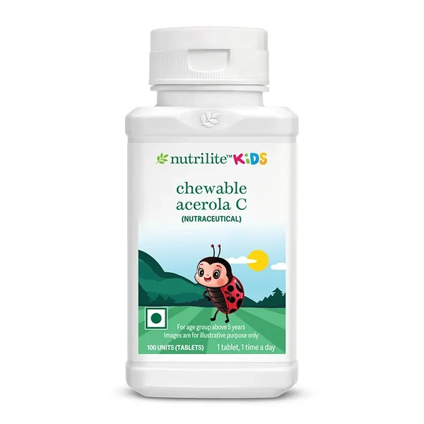 Amway Nutrilite Kids Chewable Acerola C - Vitamin C Supplement for Children | 100 Tablets - 100 Tablets