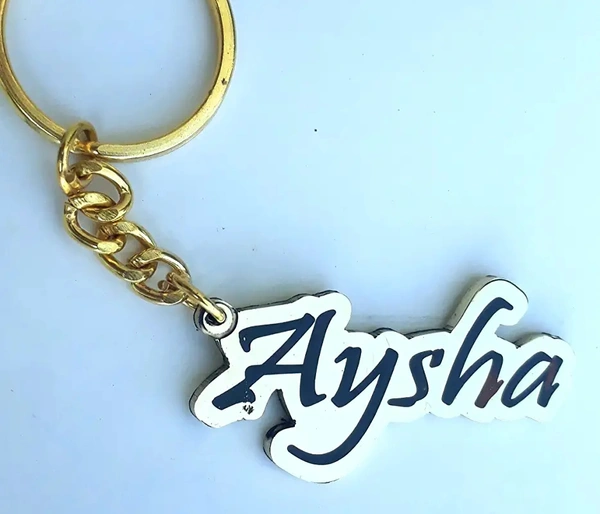 Monu Wood Name Key Rings - No, Max