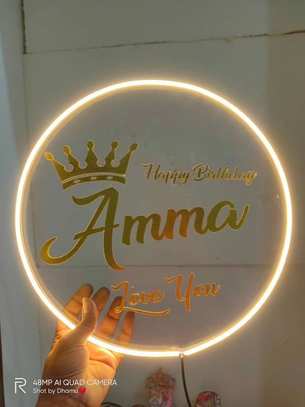 Glass Name Lighting Frame - mix Lighting, 15*15
