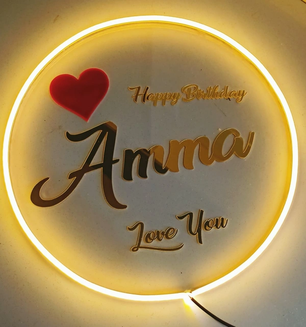 Glass Name Lighting Frame - mix Lighting, 15*15