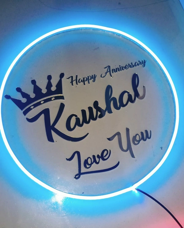 Glass Name Lighting Frame - mix Lighting, 15*15
