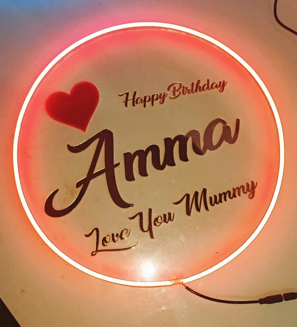 Glass Name Lighting Frame - mix Lighting, 15*15