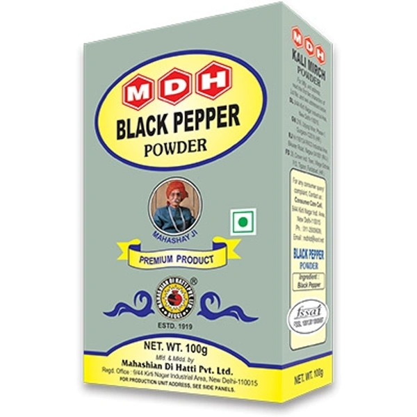 MDH Black Pepper Powder 100. Gm