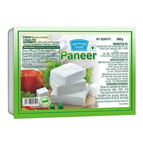 Mother Dairy Paneer 200gm