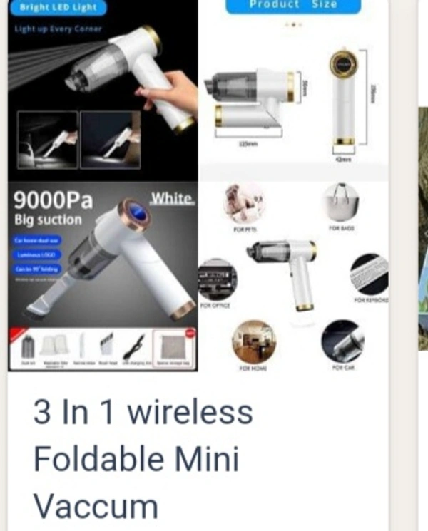 3 In 1 Wireless Foldable Vaccum cleaner