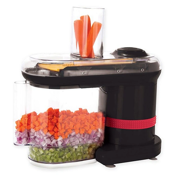 Electric Mandoline Fruit Slicer - Black And Red, 750w