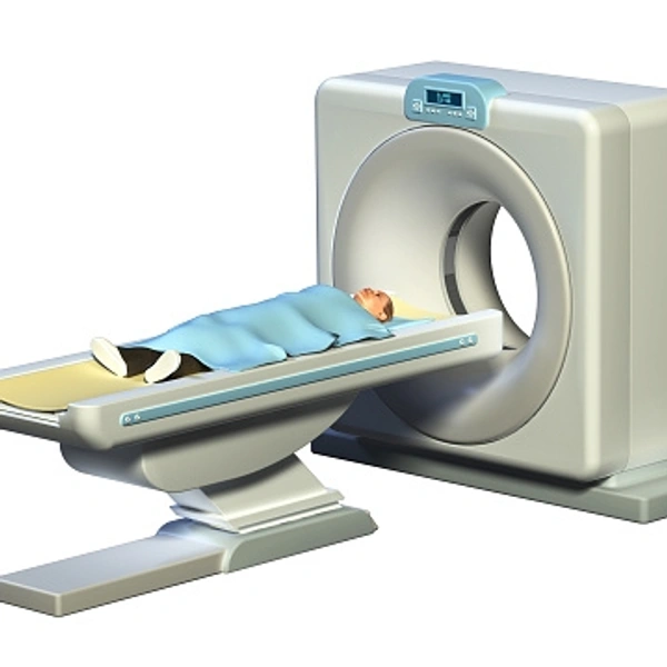 CT Machine - Royal Blue, Lying Bed