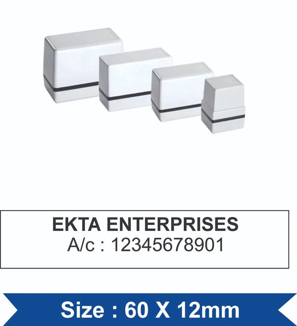 Double Line Pre-Ink Stamp (60x12mm)
